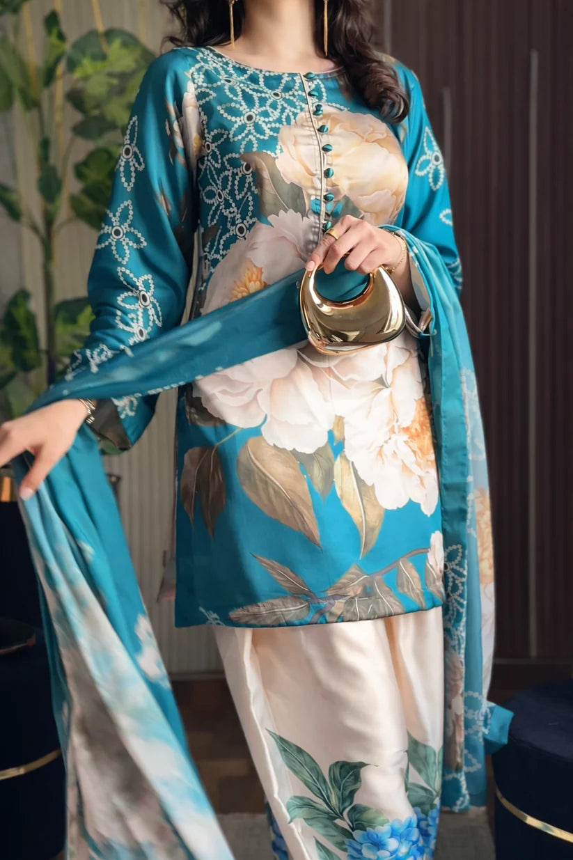 Emerald Bloom Silk Set 3pcs