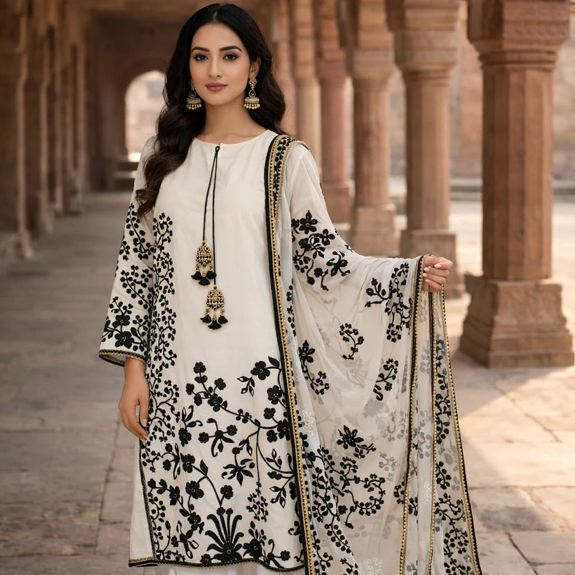 Tehzeeb - Most Trending 3 piece stitched Article