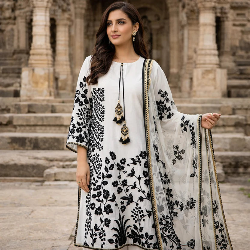 Tehzeeb - Most Trending 3 piece stitched Article