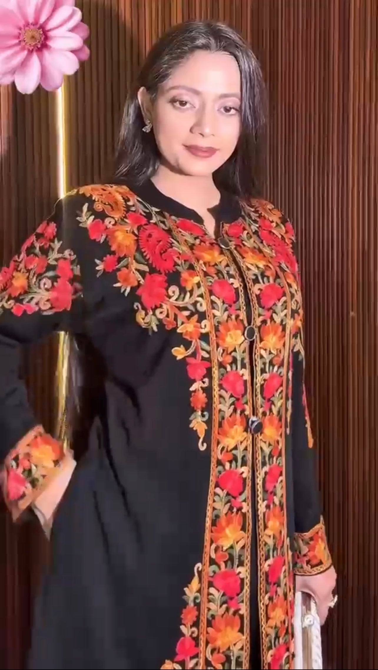 Riwaj Kashmiri Embroidered Coat Style Dress 3-Piece