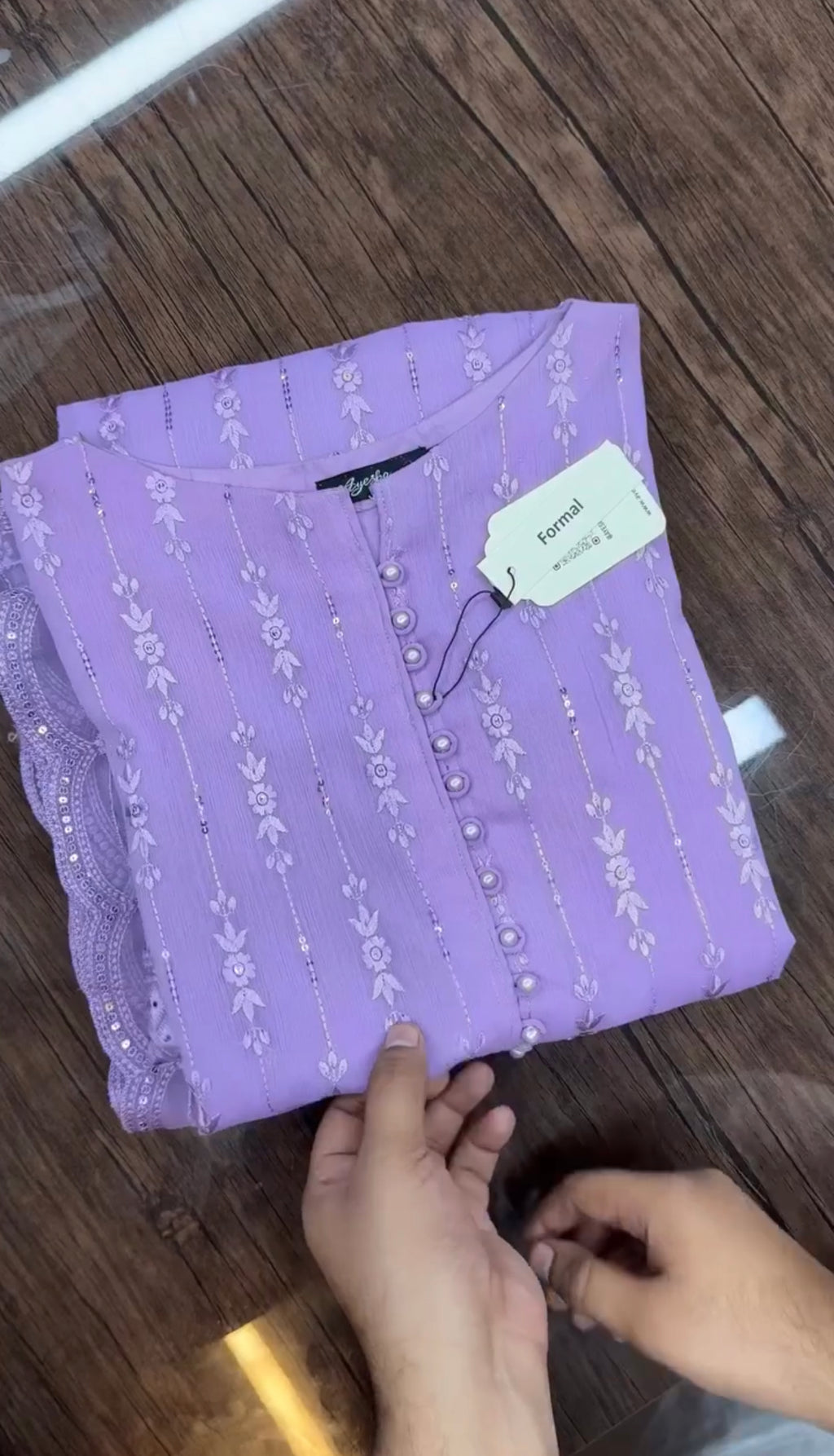 Riwaj Purple Embroidered 3 Piece