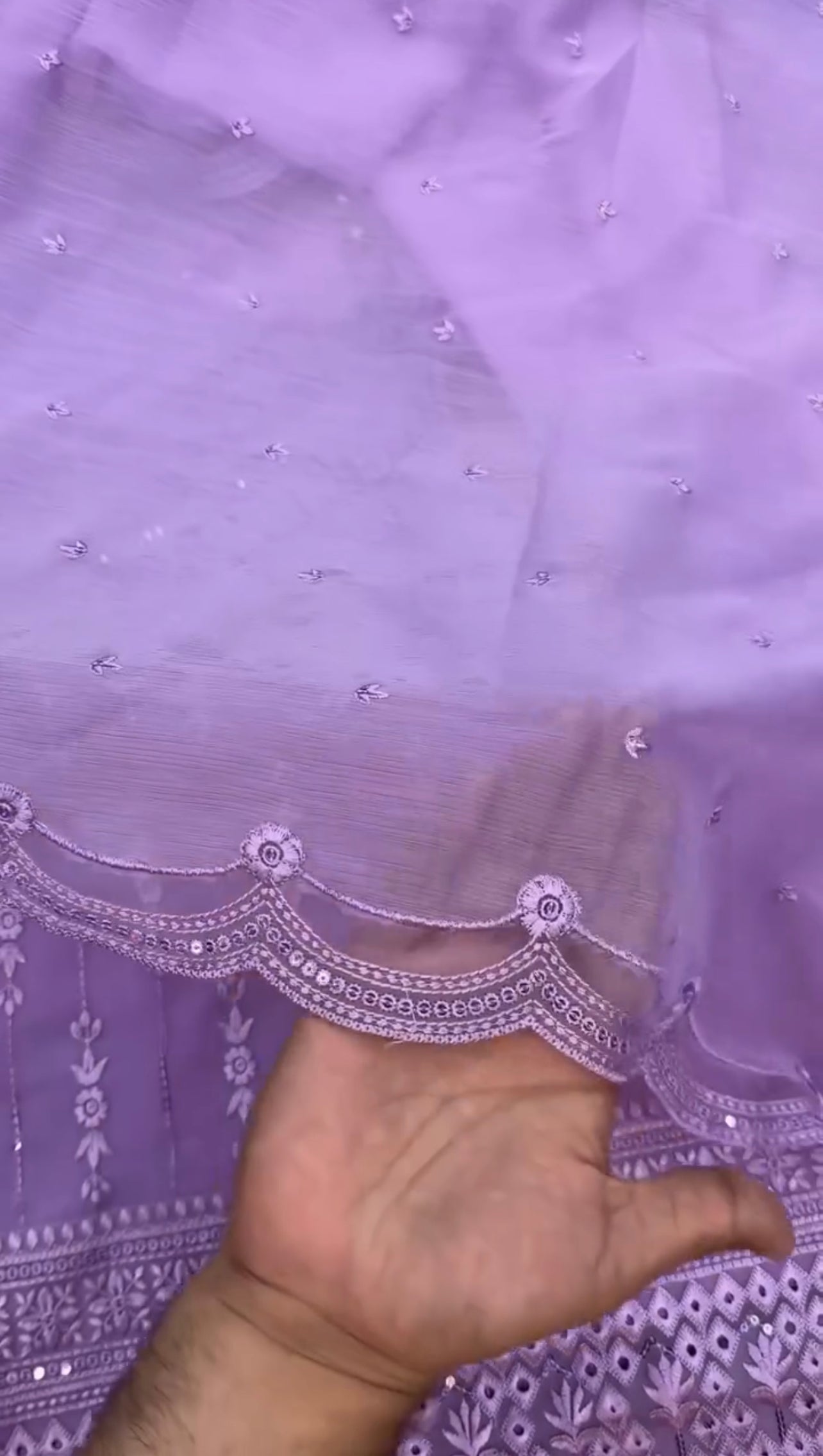 Riwaj Purple Embroidered 3 Piece