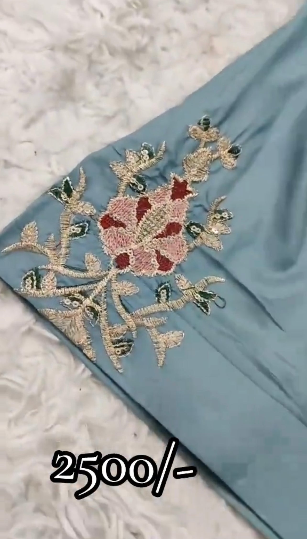 3 Piece Stitched Embroidered Dress