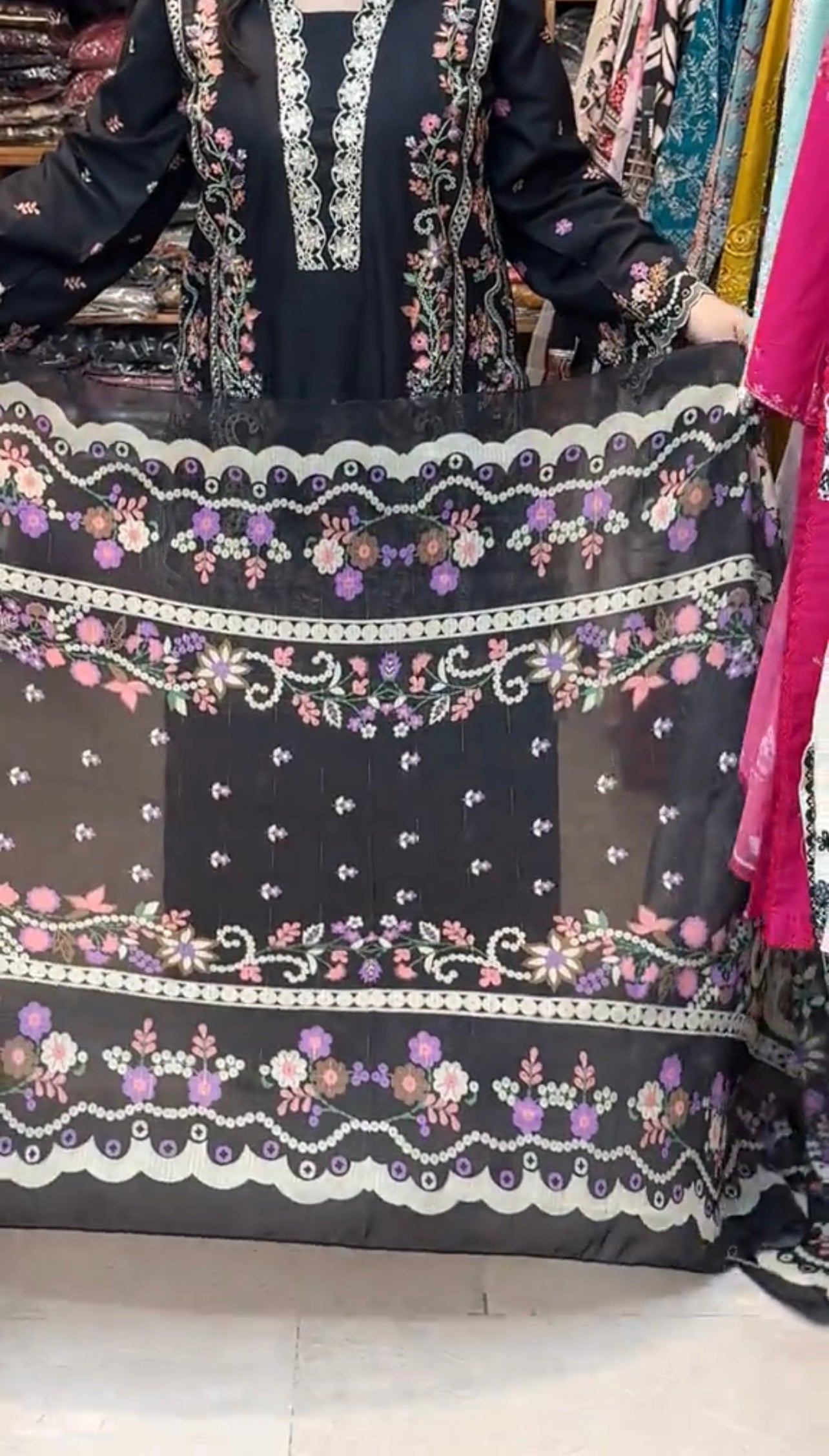 RIWAJ 3PCS EMBROIDERED DRESS