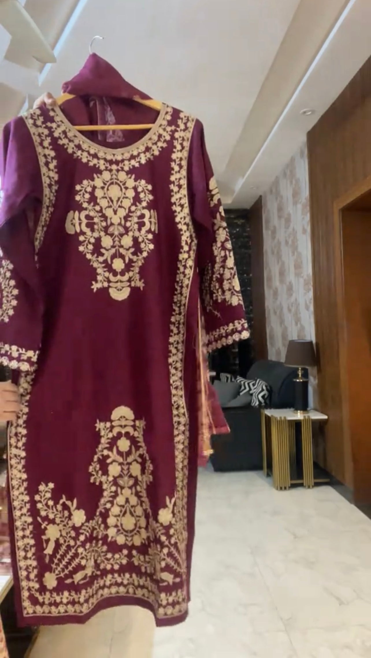 3PCS EMBROIDERED VIBRANT DRESS
