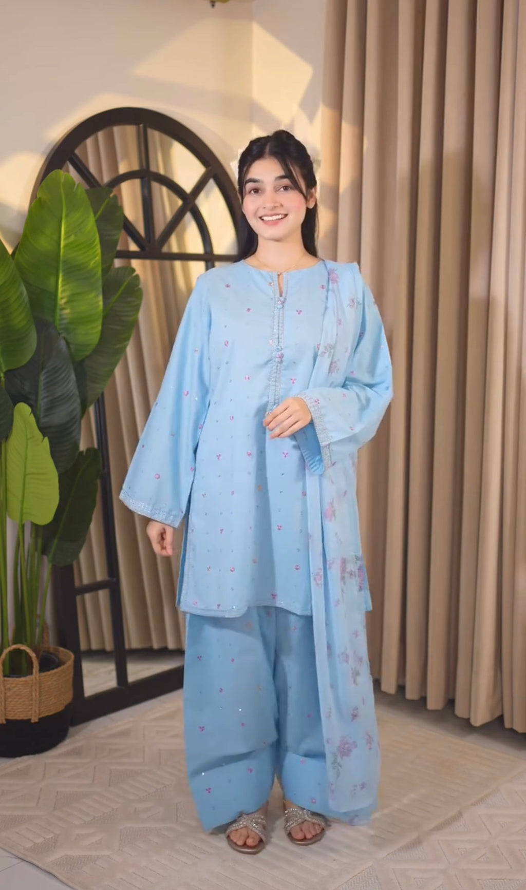 3 Piece Summer Stitched Dress