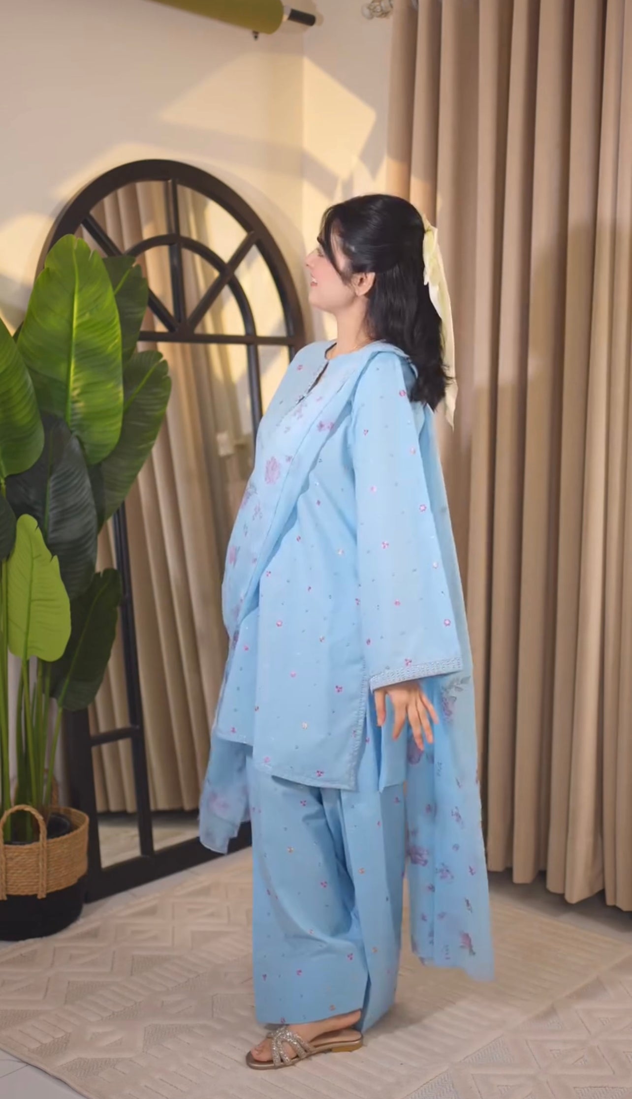 3 Piece Summer Stitched Dress