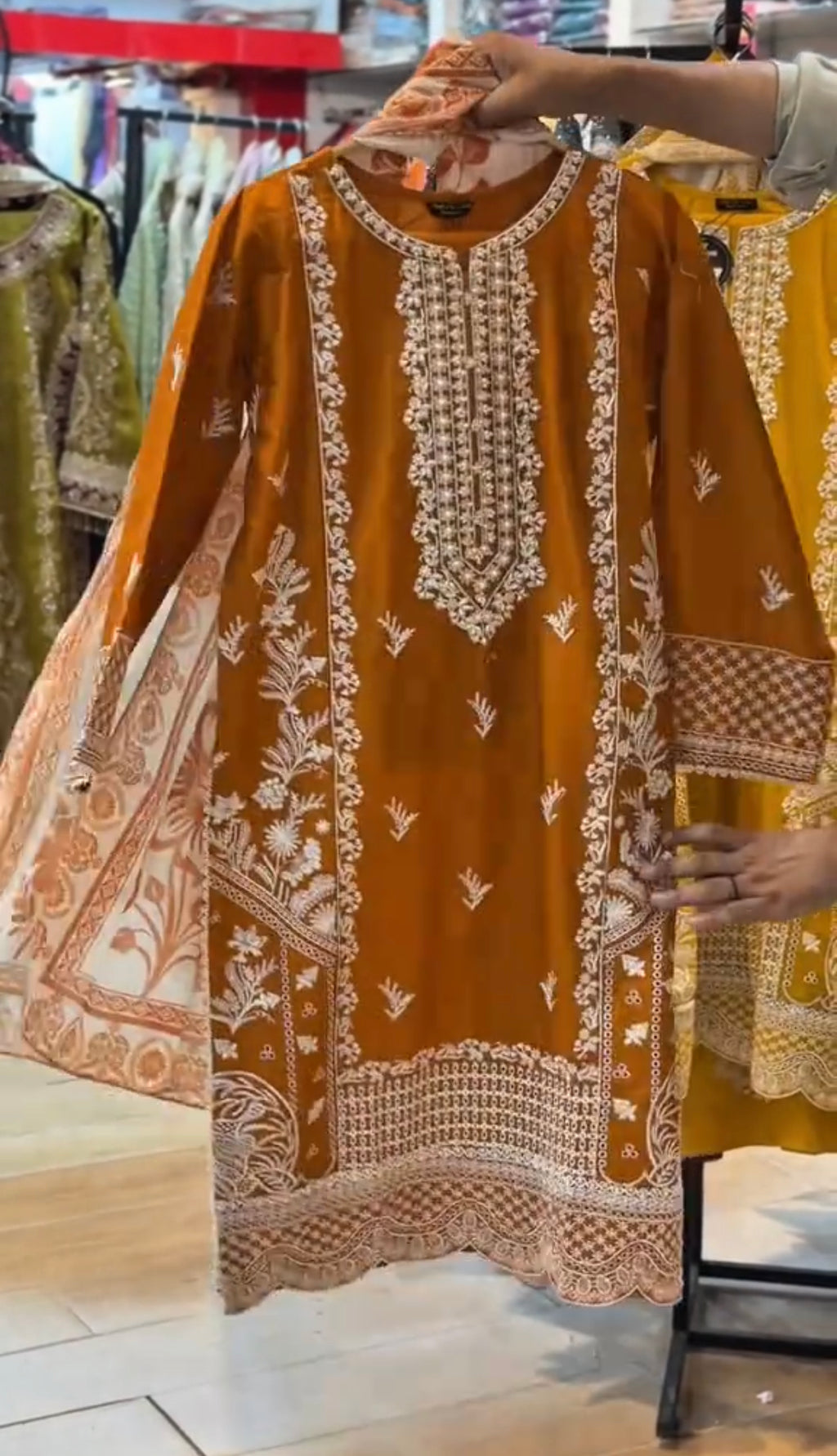 RIWAJ 3PCS EMBROIDERED DRESS