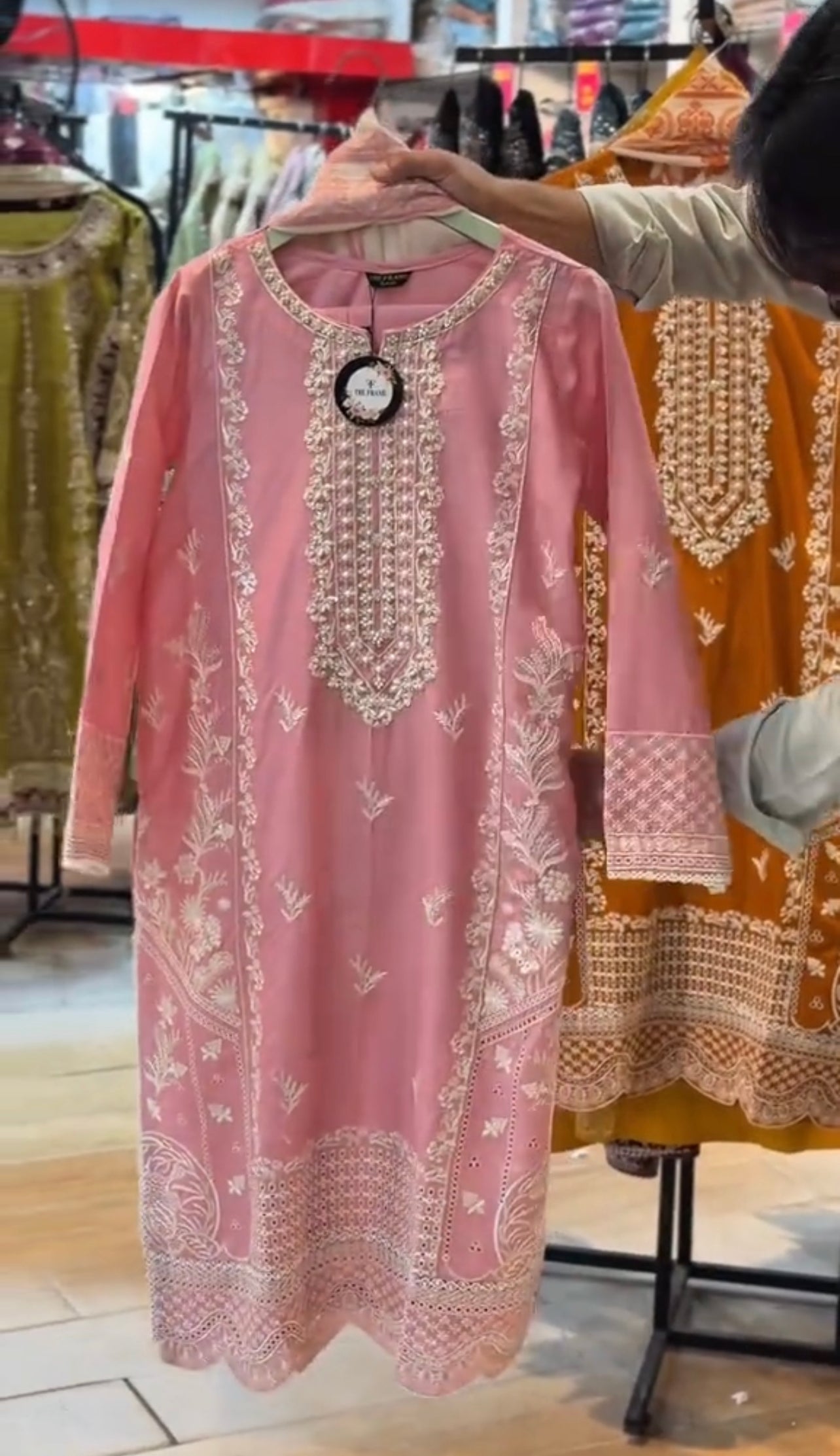 RIWAJ 3PCS EMBROIDERED DRESS