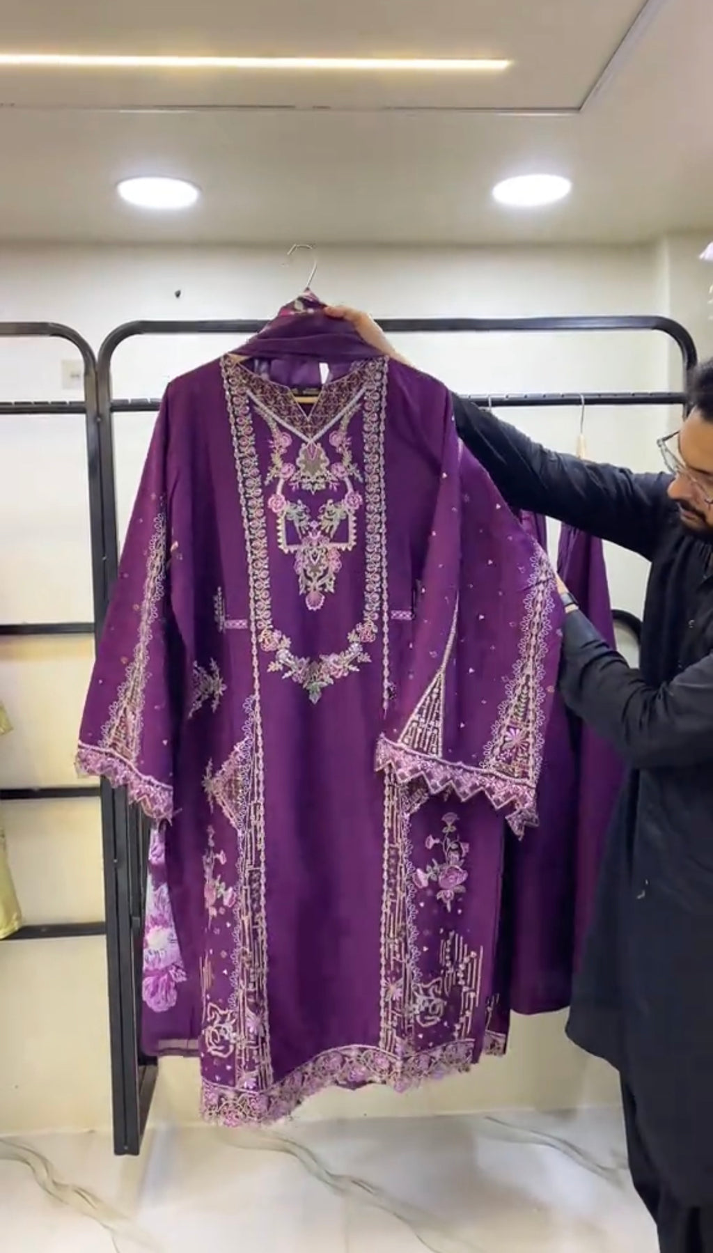 Purple Eid Outfit 3 Piece
