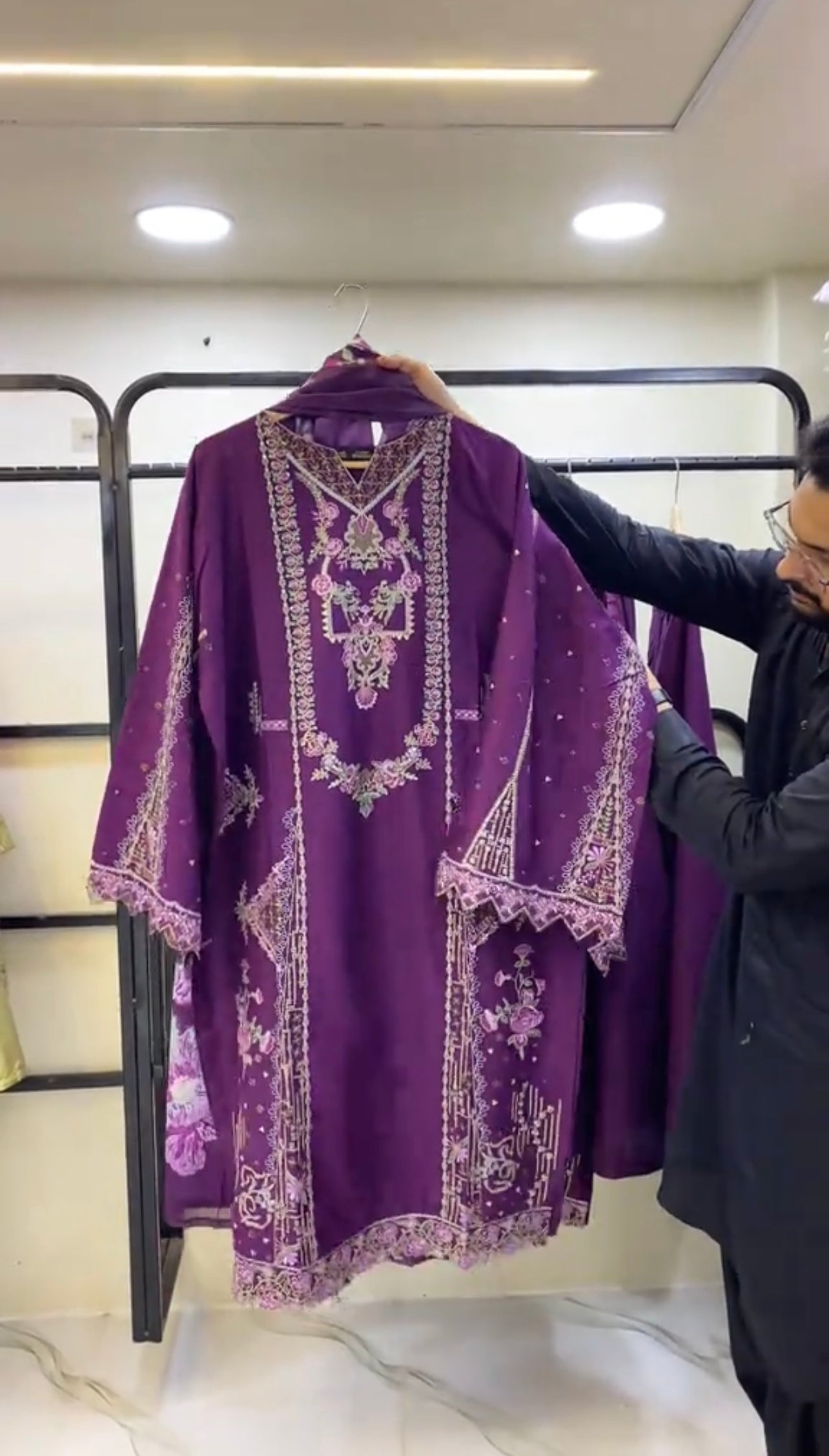Purple Eid Outfit 3 Piece