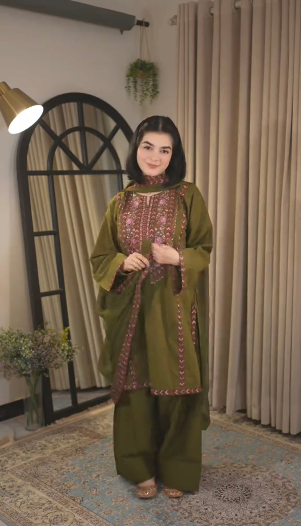 Elegant 3 Piece Stitched Eid Dress