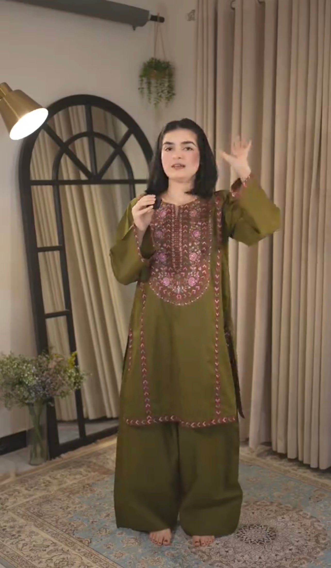 Elegant 3 Piece Stitched Eid Dress