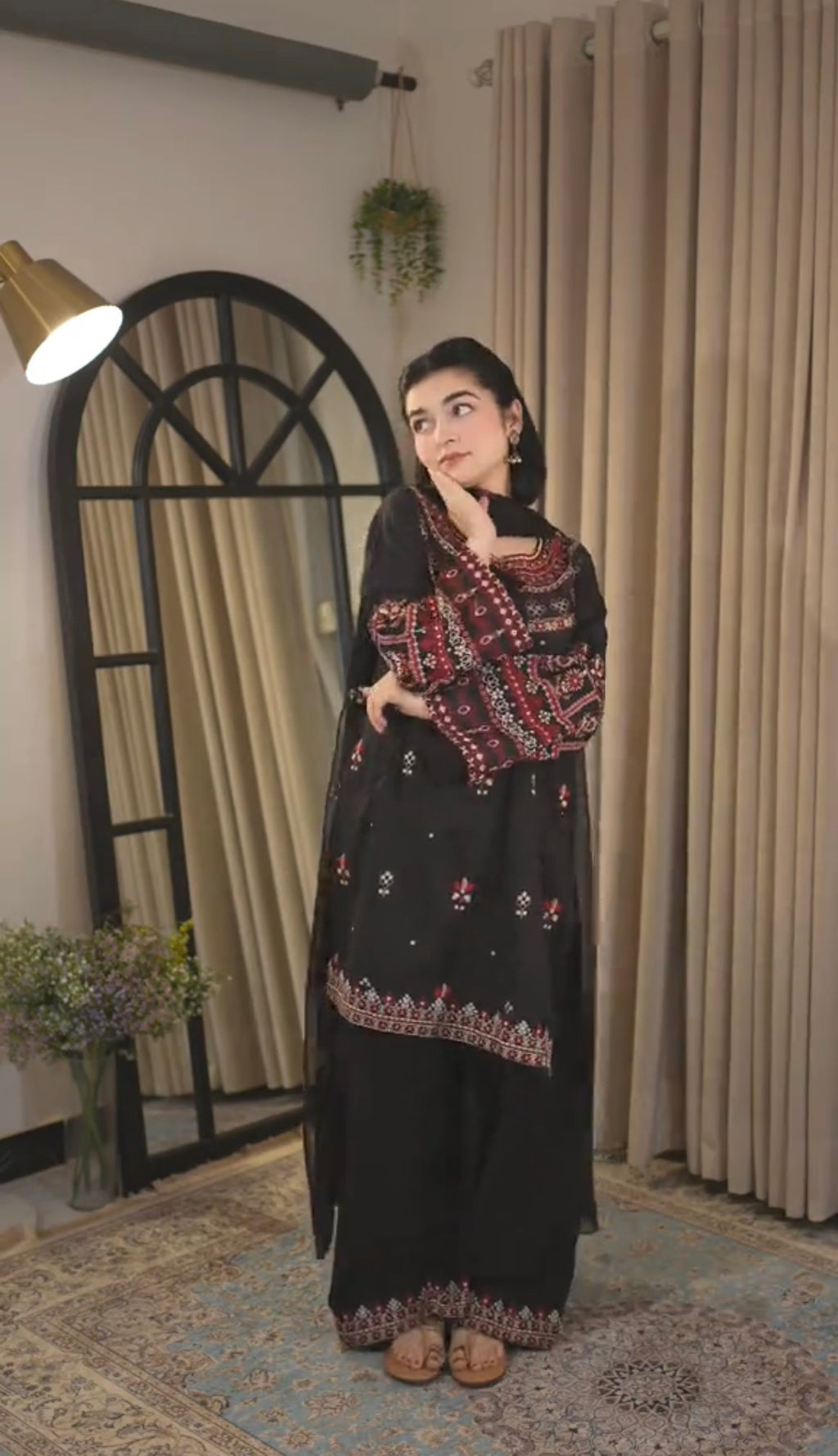 Elegant 3 Piece Stitched Eid Dress