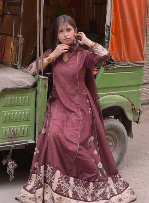 3 Piece Stitched Frock