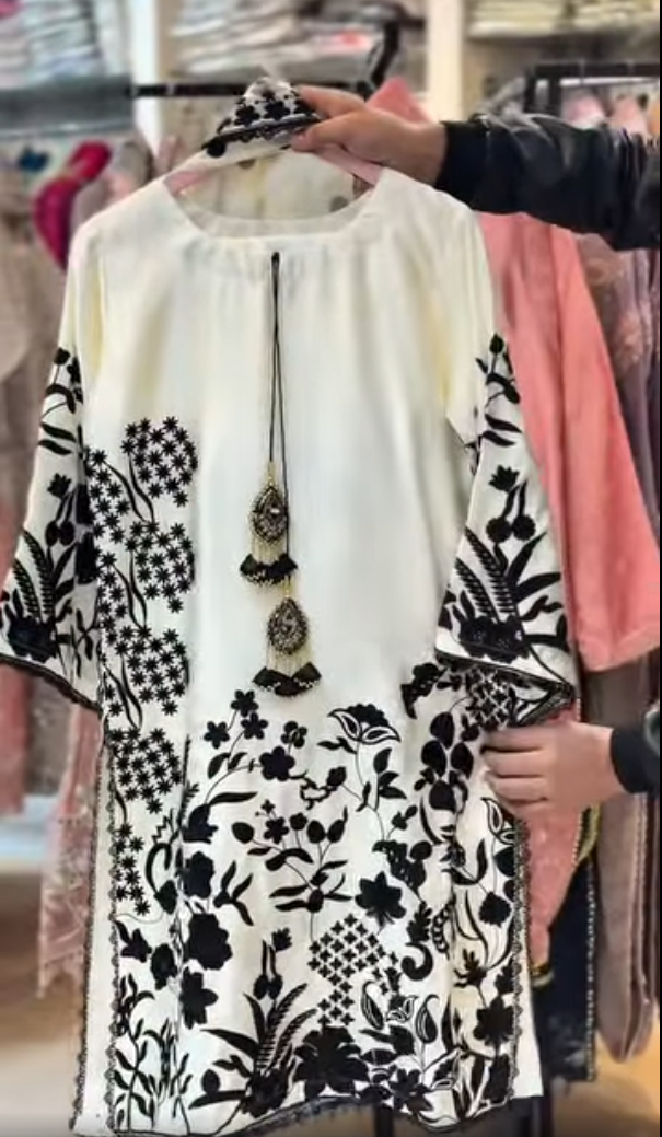 Riwaj embroidered work 3pcs dress