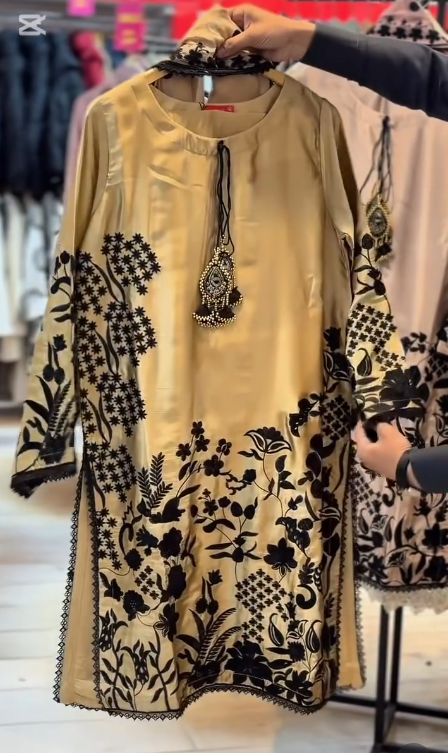 Riwaj embroidered work 3pcs dress
