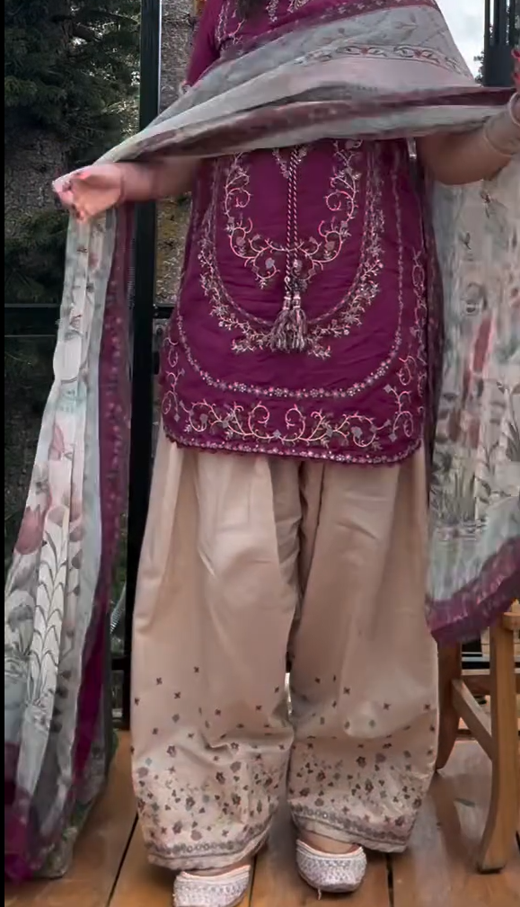 3 Piece Embroidered Dress