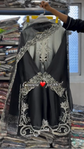 Stunning Satin Dual Shade Embroidered 3Pcs Dress